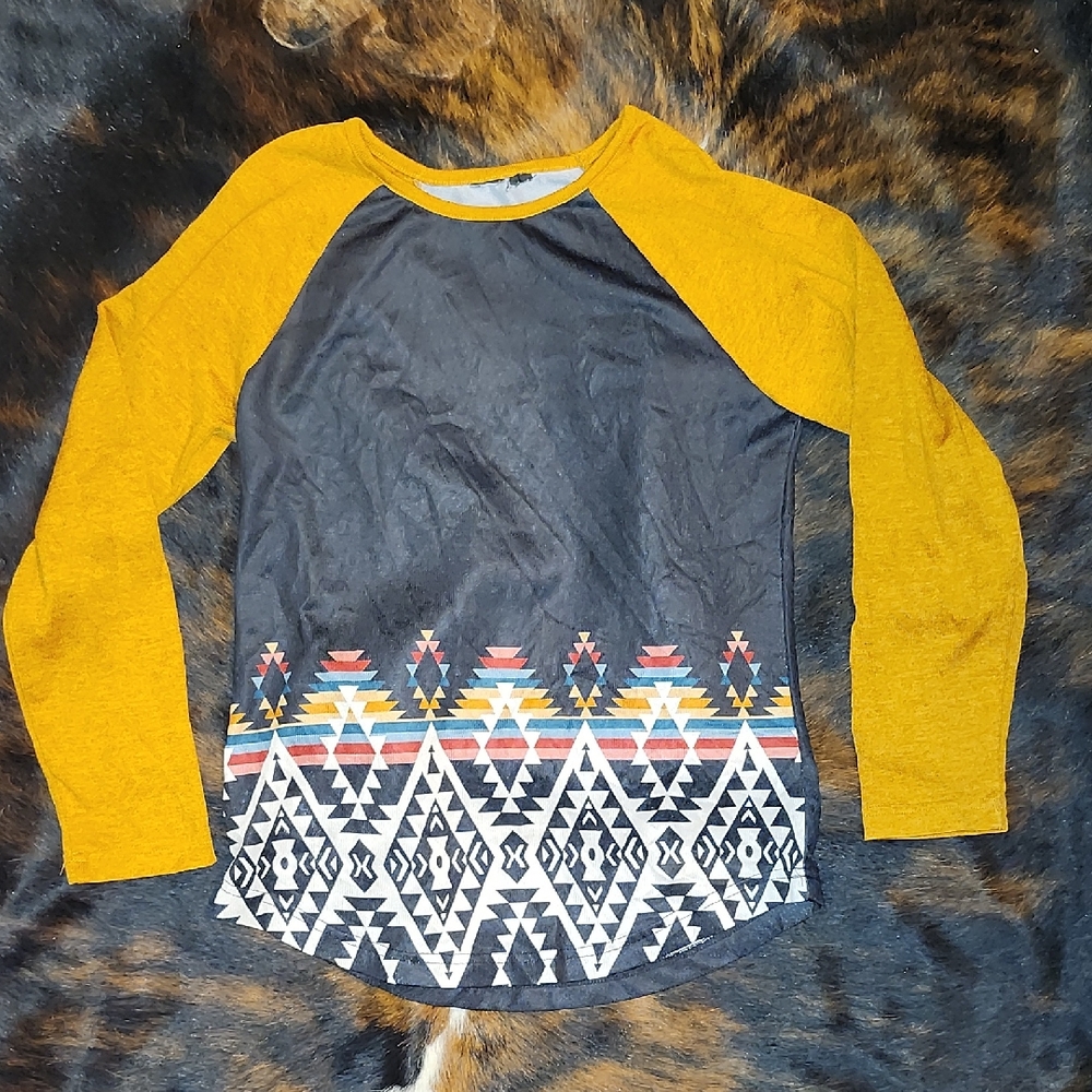 Tribal Print Long Sleeve Shirt